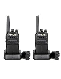 Retevis RT40 Walkie Talkies 48 canales de radio bidireccional Grupo de llamada analógico digital 1700mAh Li-on batería recargable con cargador USB (1 par)