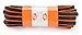 OrthoStep Oval Athletic Black/Neon Orange Pipe 54 inch Shoelaces 2 Pair Pack