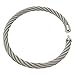 ACECHANNEL Stainless Steel wirerope Lockable torkue Collar Choker Necklace (18.5)