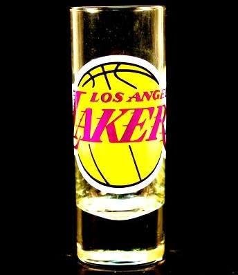 Los Angeles Lakers NBA Licensed Glass Cordial Logo Hype Shot Glass (2 Oz.) Team Logo