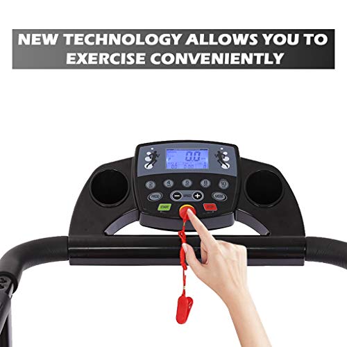 Folding-Treadmill-Foldable-Electric-Treadmill-with-Auto-incline-for-Home-Gym-Office-Apartment-Shock-absorbing-Mechanical-Treadmill-Portable-Fitness-WalkingRunning-Trainer-with-LCD-Display