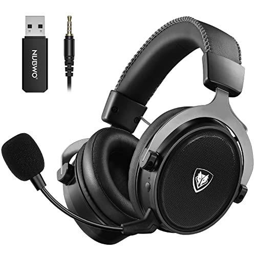 NUBWO Wireless Gaming Headset,2.4GHz & Bluetooth 5.3 Technology with Noise-Canceling Microphone, Stereo Sound, Compatible with PC, PS5, PS4, Mac, Switch, 3.5mm Wired Mode for Xbox Series