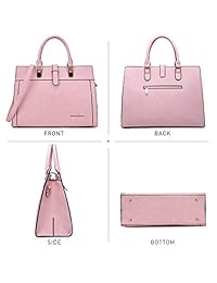 Dasein portafolios de cuero vegano, sobre con asa superior y candado, bolsa bandolera, para portátil, cartera de diseñador