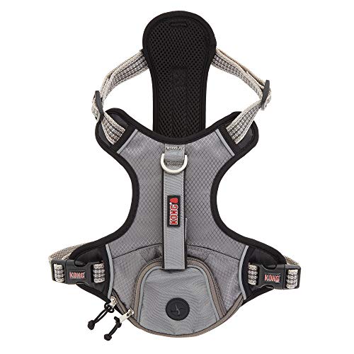 Dog Harness Kong Reflective Pocket Large Gray Pricepulse