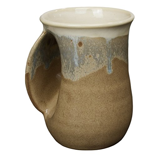 Clay in Motion Handwarmer Mug (Desert Sand, Left Hand) - Thumbnail 2