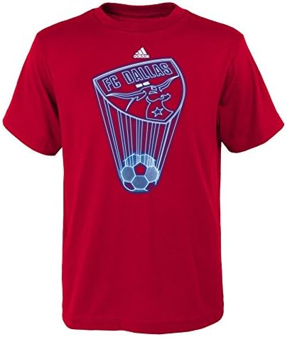 MLS FC Dallas TMC "Translucent" Boys Short Sleeve Tee, Medium, Dark Red