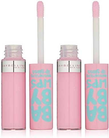 (2 Pack) Maybelline New York Baby Lips Moisturizing Lipgloss, #40 Tickled Pink, 0.18 Fluid Ounce