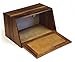 Mountain Woods Premium Extra Large Acacia Wooden Bamboo Bread Box | Bread Storage & Organizer | Kitchen Organizer with Rattan Pull-Down - 16