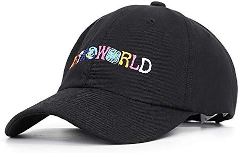 Wxtreme Fashion Summer Sun Hat 100% Cotton Baseball Caps Travis Scott Unisex Dad Hat Cap Embroidery Man Women Summer Hat Outdoor Sunshade Hats (Color : Black, Size : One Size)
