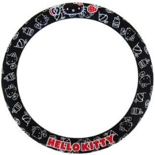 Amazon メッシュハンドルカバーでクラシックサンリオキャラクターデザイン Hello Kitty Lunchtime ステアリング ハンドル 車 バイク