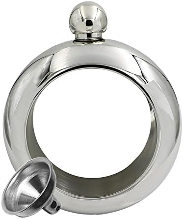 Lyxuan Bangle/Bracelet Stainless Steel Bracelet Flask and Funnel Set, Silver