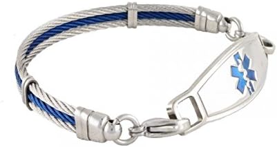 Seizure Disorder Medical Alert Bracelet for Women | Other Medical Conditions Available | Fashionable & Attractive | Blue, Bay - 6.75