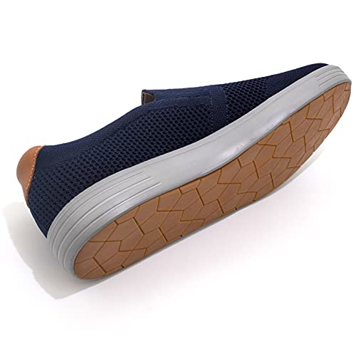 konhill Men's Slip on Fashion Sneaker Classic Breathable Knit Loafers