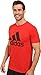 adidas Men's Badge of Sport Classic Tee, Scarlet/Black, Small