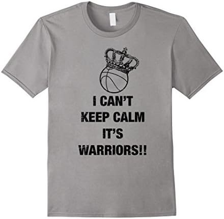 Mens I Can't Keep calm it's Warriors Shirt Large Slate