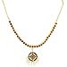 Khushi Purchase Women's Kempu With Red Single Stone Necklace With Pendant Multi-Colour