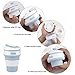 Multifunctional Silicone Folding Camping Cup Sport bottle with Lids - Expandable Scald-proof Drinking Cup Silicone Collapsible Travel - Expandable Drinking Cups- BPA Free, Portable, Silicone with Lid