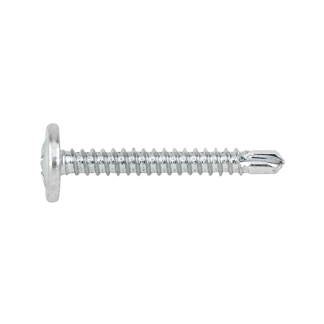 INDEX Fixing Systems TAEZ4225 [TAEZ] Low Head Self Drilling Screw Phillips Footprint and Stamped Washer Zinc Plated (4.2 x 25), 4.2 x 25 mm, Set of 500