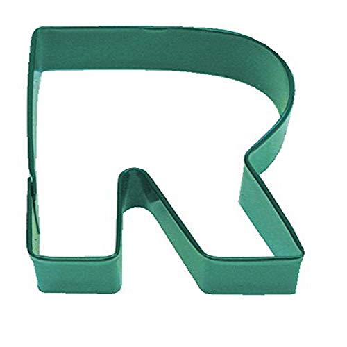R&M Letter R Cookie Cutter Green With Brightly Colored, Durable, Baked-on Polyr…