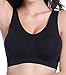 AM CLOTHES Plus Size Sports Bras for Women Wireless Pack Padded Yoga Bra with Removable Pads 2X-Large 3 pack-black white nude