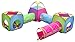 Hide N Side Kids 6pc Play Tent and Tunnel Toy Jungle, Indoor & Outdoor Child Pop up Tent with Tunnels Playhouse
