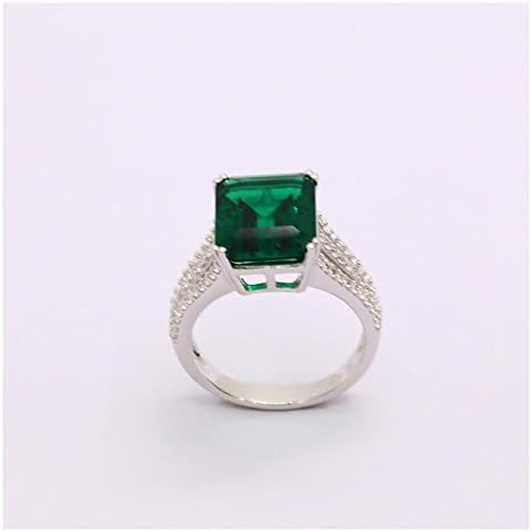 925 sterling silver ring ,Russian Naro emrald ring Sets Pure Solid Ring Size:7 Gem Color:Naro emrald