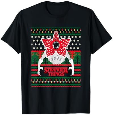 Stranger Things Tシャツ 【クリスマス限定】 Amazon.com: Stranger Things Christmas Upside Down Season Greetings