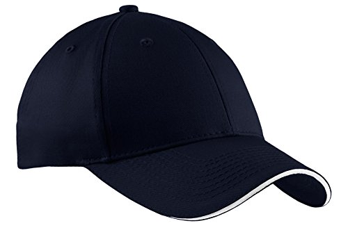 Port & Company Men's Sandwich Bill Cap OSFA Navy/White