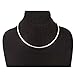 Shiny Silver Round 4mm Choker Collar Necklace Wire Women's Jewelry (CS12)