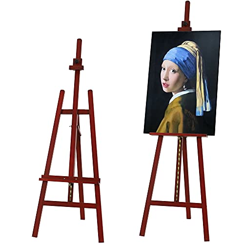 VISWIN Wooden Art Easel for Painting, Adjustable & Foldable Beech Wood Display Easel Stand for Canvas, Hold Canvas up to 43