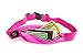 Sport2People LED Reflective Running Belt Pouch with USB Rechargeable Light - Key, iPhone X 6 7 8 Plus Cell Phone Holder for Runners - Best Visibility during Walking and Cycling (Pink fluo with LED)