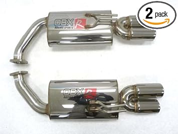Amazon Com Obx Racing Sports Performance Axleback Exhaust System For 08 10 Pontiac G8 6 0l V8 2pcs Quad Tip Automotive