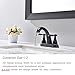 VESLA HOME Commercial Modern 2 Handle Oil Rubbed Bronze Vessel Vanity Bathroom Faucet,Bathroom sink Faucets