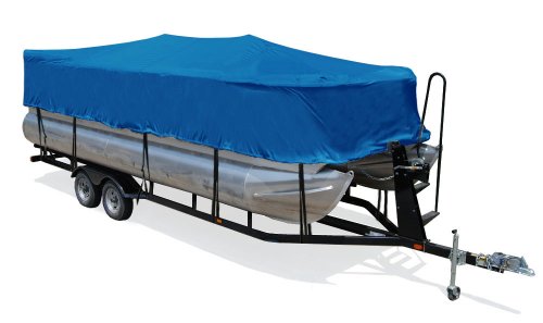 TAYLOR MADE PRODUCTS Semi-Custom Full Pontoon Boat Cover, Pacific Blue (21'1" -…
