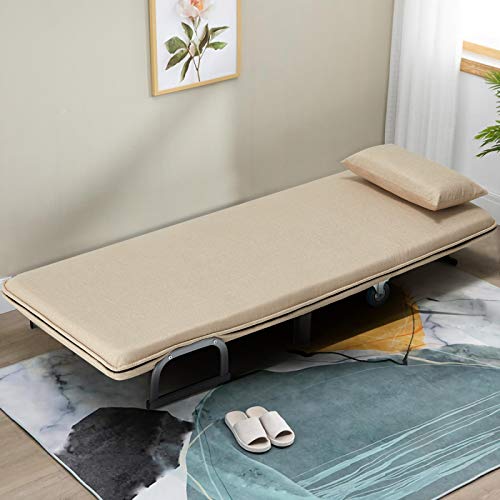 HOMHUM Convertible Sofa Bed Sleeper Chair Folding 5 Position Arm Chair