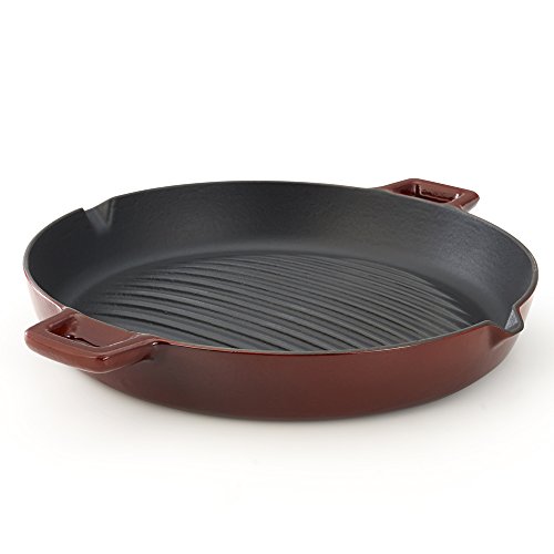 Buy Essenso Convex Curved Base Cast Iron Grill Pan with 4Layer Enamel