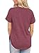 Astylish Women Sexy Cold Shoulder Cut Out Blouse Casual T Shirt Tops Red Medium