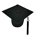 College Fashion Graduation Cap Gown Tassel 2017 Year Charm, Set Elegant, size 45 black