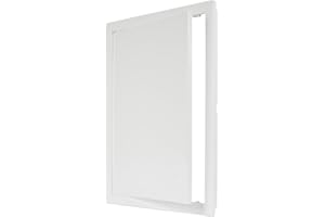 ECOPRO VENT 12" x 16" White Plastic Access Panel. Service Shaft Door Panel. Plumbing, Electricity, Heating, Alarm Wall Access Panel for Drywall. Bathroom Services Access Hole Cover. (12" x 16")