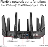 ASUS GT-AXE16000 WiFi 6E Router Quad-Band 6 GHz 10G WAN Ports VPN Fusion view 10