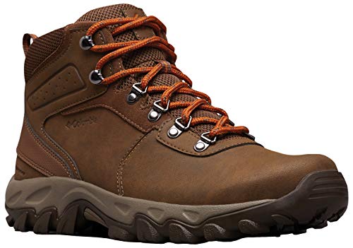 Columbia Men's Newton Ridge Plus II Waterproof Hiking Boot, Dark Brown/Bright Copper, 11.5 W US