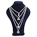 UNKE Women Tiered Multi-Layered Pendant Chain Statement Moon Elephant Necklace
