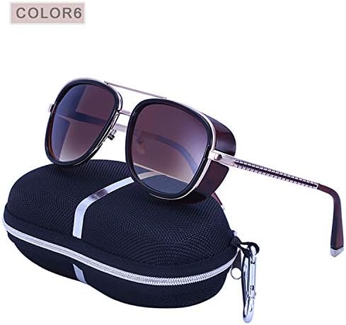 Tony Stark Iron Man Sunglasses Men Luxury Eyewear Mirror Punk Sun Glasses Vintage Male Sunglasses Steampunk
