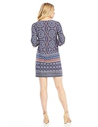 London Times - Vestido de manga 3 4 para mujer con orificio para el cuello