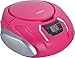 Sylvania SRCD261-B-Pink Portable CD Boombox with AM/FM Radio, Pink (Certified Refurbished)thumb 1