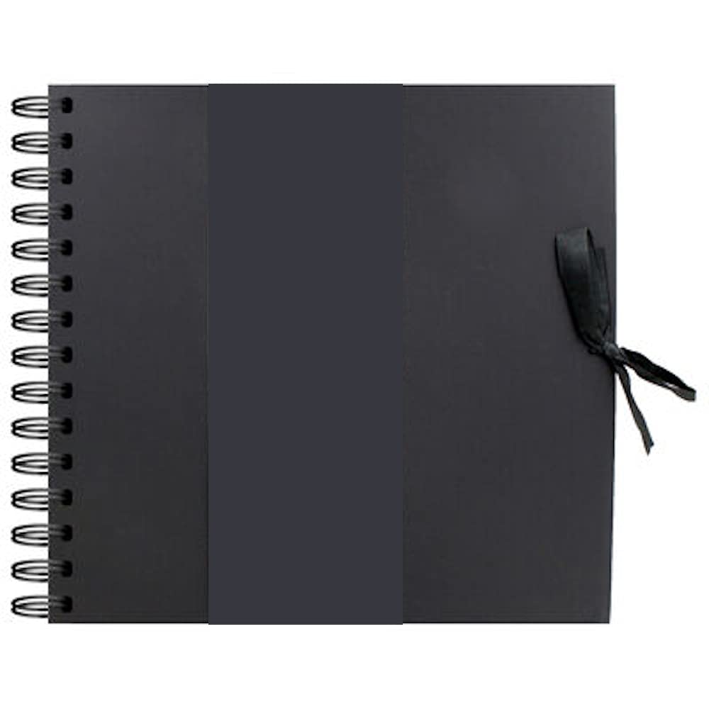 Scrapbook Kraft Paper Book, Photo Album Craft DIY Art & Craft 40 Page 12 inch by 12 inch 200gsm (Black)