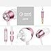 noot products J201R Wired in-Ear Earbuds Headphones with Microphone Remote Volume Control Metal Casing Magnetic Earphones for All 3.5mm Audio Devices (Rose Gold/Pink)
