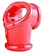 Nuttsling Combo Cockring and Extended Ball Stretcher (Cocksling) by Oxballs (Red)