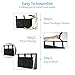Bseash Bunk Bed Organizer, Bedside Caddy Hanging Bed Organizer Storage Bag 8 Pockets, for College Dorm Rooms Bed, Hospital Bed, Baby Bed Rails, 600D Oxford Cloth