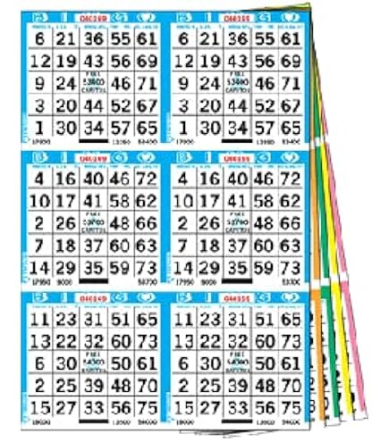 Hojas De Bingo 3 En 15 - Paquete De 25 Con Borde Azul Para Juegos Familiares